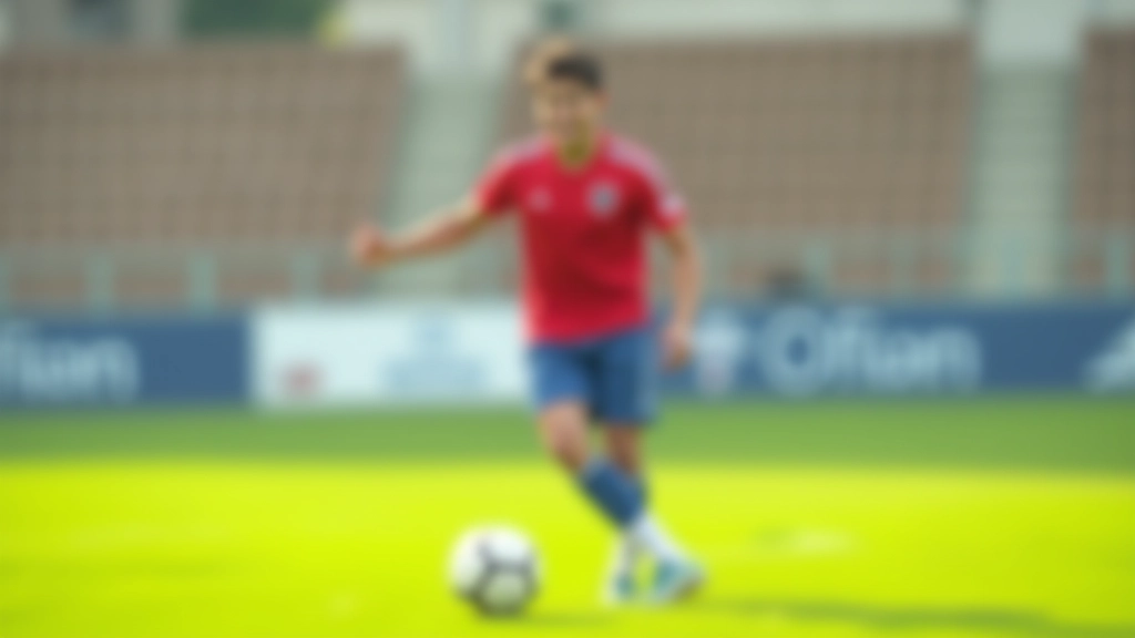 لاعب شاب يتحسن في مهارات المراوغة والتحكم بالكرة